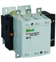 Контактор КМ-103 185А кат. 220В AC 1НО+1НЗ AC-3 22154DEK DEKraft pe662851 фото