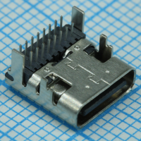 USB4085-GF-A Разъем USB 2.0 тип С 16 контактов 20 В угловой / гнездо GCT pe551491 фото