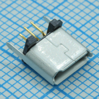 USB3145-30-1-A Разъем микро USB тип B 2 контакта питания /3 сигнальных контакта шаг 0.65мм монтаж в отверстие GCT pe551747 фото