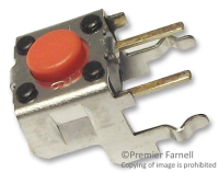 B3F3105 Кнопка тактильная 6х6мм угловая h=0.9mm усилие нажатия 2.55N(260гр) 0.05А 24В монтаж в отверстие OMRON pe464197 фото