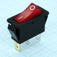 R49-5BRBET2-G Выключатель клавишный с подсветкой 16А 250В ON-OFF 3 Pin -красный- Switronic pe406853 фото