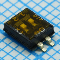 DHN-02F-T-V Движковый переключатель 2 группы SMD монтаж 1.27мм 25мА 24В с плёнкой положение ВЫКЛ DPT pe603973 фото