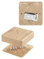 Коробка распаячная КР 100х100х29 ОП сосна IP40, инд. штрихкод SQ1401-0407 TDM ELECTRIC pe688966 фото