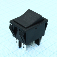 R52-5BBOT-G Переключатель клавишный 16А 250В ON-OFF 6 Pin -черный- Switronic pe406855 фото
