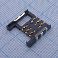 115C-AC00-R Сокет Mini SIM катры с захватом 6 Pin Attend pe408392 фото