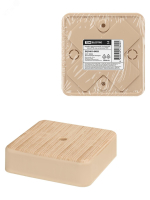 Коробка распаячная КР 75х75х20 ОП сосна IP40, инд. штрихкод SQ1401-0403 TDM ELECTRIC pe688969 фото
