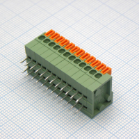 DG141R-2.54-12P-14-00A(H) Нажимной безвинтовой клеммный блок 12 контактов. Зажим типа торцевой контакт. Серия DG141R-2.54 Degson pe102473 фото