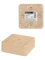 Коробка распаячная КР 75х75х28 ОП сосна IP40, инд. штрихкод SQ1401-0405 TDM ELECTRIC pe688970 фото