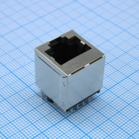 DS1134-07-S8B0P Разъем экранированный розетка  8P8C RJ-45 (8 контактов) вертикальный на плату CONNFLY pe560202 фото
