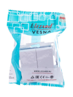 Переключатель проходной 2-кл. СП Vesna механизм бел. 742-0288-106 Lezard pe554827 фото