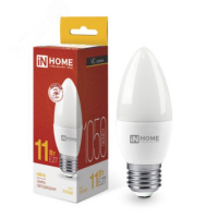 Лампа светодиодная LED-СВЕЧА-VC 11Вт свеча 3000К тепл. бел. E27 1050лм 230В 4690612020488 IN HOME pe687947 фото