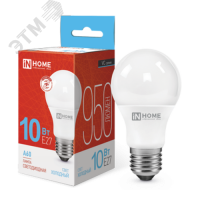Лампа светодиодная LED-A60-VC 10Вт грушевидная 6500К холод. бел. E27 950лм 230В 4690612020228 IN HOME pe575563 фото