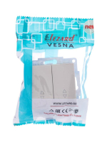Переключатель проходной 2-кл. СП Vesna механизм крем. 742-0388-106 Lezard pe554828 фото