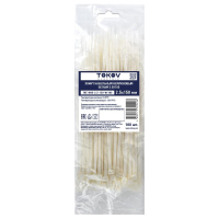 Хомут кабельный нейлоновый бел. 2.5х150 (уп.100шт) TKE-HNS-2.5-150-W/100 TOKOV ELECTRIC pe557644 фото