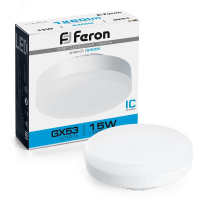 Лампа светодиодная LED 15вт GX53 дневной таблетка 25869 Feron pe801870 фото