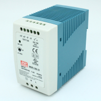 MDR-100-12 Преобразователь AC-DC на DIN-рейку  100Вт, выход 12В/8A, рег. вых 12…15В, вход 85…264V AC, 47…63Гц /120…370В DC, изоляция 3000В AC, в кожухе  55х90х100мм, -10…+60°С. Mean Well pe148814 фото