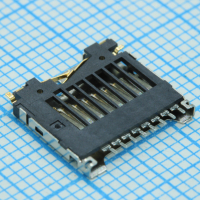 114-00841-68 Сокет Micro SD карты SKT 8 контактов шаг 1.1мм угловой SMD AMPHENOL pe551502 фото