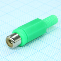 RP-406-GN-EN RCA гнездо кабельное, разъем типа 