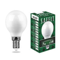Лампа светодиодная LED 7вт Е14 дневной матовый шар 55123 Feron pe802127 фото