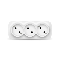 Розетка 3-м ОП 10А IP20 без заземл. бел. 1445 IONICH pe556623 фото