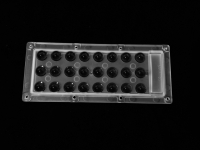 ALHB173D24LED60G Групповая прямоугольная линза 3x8 на 24 светодиода 3030/2835/5050, эфф=90%, 60°, 173x71.4мм H:9.3мм, PC ASAHI OPTICS pe521295 фото