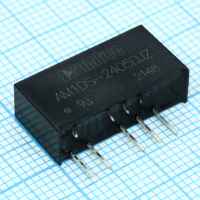 AM1DS-2405DJZ DC/DC, 1Вт, вход 21.6…26.4В, выход ±5В/±0.01…0.1А, изоляция 1500В DC, КПД 80%, максимальная емкостная нагрузка не более 1200мкФ, SIP7, 19.65x6x10.16мм, -40…105°C, пластик AIMTEC pe474960 фото
