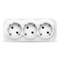 Розетка 3-м ОП 16А IP20 с заземл. бел. 1420 IONICH pe556624 фото