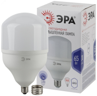 Лампа светодиодная высокомощная STD LED POWER T160-65W-6500-E27/E40 65Вт T160 колокол 6500К холод. бел. E27/E40 (переходник в компл.) 5200лм Б0027924 Эра pe694096 фото