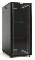 Шкаф напольный TTB-4268-AS 19дюйм 42U 2055х600х800мм перед. стекл. дверь со стальн. перф. боковинами задн. дверь сплошная ручка с замком крыша нового типа черн. (RAL 9004) 392682 Hyperline pe577360 фото