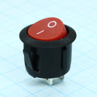 RL3-5ABRBT-H-G Переключатель ON-OFF без подсветки 6A 250VAC 10000 циклов круглая кнопка красная Switronic pe406865 фото