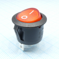 RL3-5LBRBT2-H-G Переключатель ON-OFF с подсветкой 6A 250VAC 10000 циклов круглая кнопка красная Switronic pe406867 фото