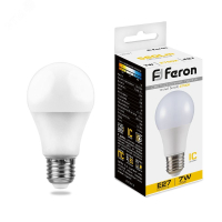 Лампа светодиодная LED 7вт Е27 теплая 25444 Feron pe802131 фото