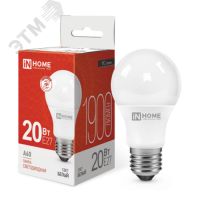 Лампа светодиодная LED-A60-VC 20Вт грушевидная 4000К нейтр. бел. E27 1900лм 230В 4690612020303 IN HOME pe575571 фото
