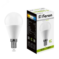Лампа светодиодная LED 13вт Е14 белый матовый шар 38102 Feron pe801876 фото