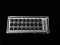 ALHB173D24LED120G Групповая прямоугольная линза 3x8 на 24 светодиода 3030/2835/5050, эфф=90%, 120°, 173x71.4мм H:9.3мм, PC ASAHI OPTICS pe521300 фото