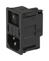 KM00.1105.11 Разъем питания KM C14 (E),2 предохранителя,с выключателем Schurter pe1046100 фото