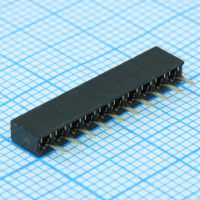 DS1026-01-1X10S8BV Гнездо на плату 1х10 конт., шаг 2.00мм, высота 4.3мм, позолоч. CONNFLY pe391252 фото