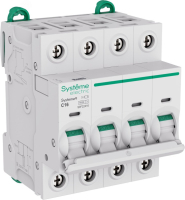 Выключатель автоматический (АВ) C 16A 4P 6kA 400В Systeme9 S9F22416 Systeme Electric pe1076567 фото