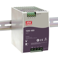 TDR-480-24 AC-DC, 480Вт, ККМ, 3-х фазный, вход 340…550В AC, 47…63/480…780В DC, выход 24В/20A, рег. вых 24...28В,  изоляция 3000В AC, в кожухе на DIN-рейку 85.5х125.2х128.5мм, -30…+70°С Mean Well pe366937 фото
