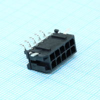 430451009 Прямоугольный разъем, Серия Micro-Fit 3.0 43045, 10 контакт(-ов), Штыревой Разъем, 3 мм для поверностного монтажа Molex pe367450 фото