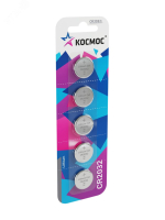 Элемент питания литиевый CR2032 5хBL (блист.5шт) KOC20325BL Космос pe583258 фото