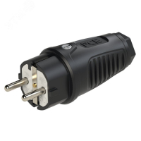 Вилка каб 16A/250V/2P+E/IP54 корпус черный, маркер черный 00-00026997 ALPENBOX pe820571 фото