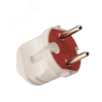 Вилка Accessories 1ф 6А без заземл. бел. 715-0101-601 Lezard pe553309 фото