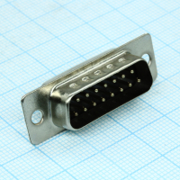 DS1033-15MBNSISS Разъем D-Sub, вилка 15 контактов под пайку, черный изолятор CONNFLY pe317789 фото