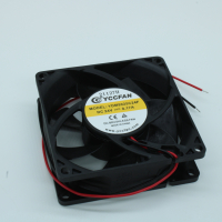 YDM8025C24F Вентилятор 24В 80х80x25 C, 1.92Вт, 3300 об/мин, 64.2м3/час, 35дБ, подшипник скольжения CycleSeal, тип вывода - провод YCCFAN pe526942 фото