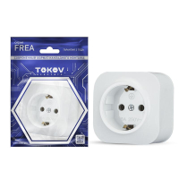 Розетка 1-м ОП Frea 16А IP20 250В с заземл. АБС-пластик бел. TKE-FR-R1Z-C01 TOKOV ELECTRIC pe556127 фото