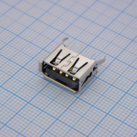 1050570001 Разъем USB тип A, USB 2.0, розетка, 4 вывод(-ов), Монтаж в Сквозное Отверстие, Вертикальный Molex pe359775 фото