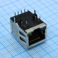 L-KLS12-TL193-1X1-G/Y-03-S Разъем RJ45 со светодиодами и трансформатором KLS pe771167 фото