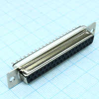 DS1033-37FBNSISS-CT Разъем D-Sub, розетка 37 контактов под пайку, черный изолятор CONNFLY pe317792 фото