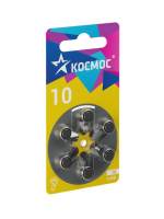 Элемент питания воздушно-цинковая для слуховых аппаратов ZA10 (10 PR70 DA230 V10) 1.45В (уп.6шт) KOCZA-10BL6 Космос pe583264 фото